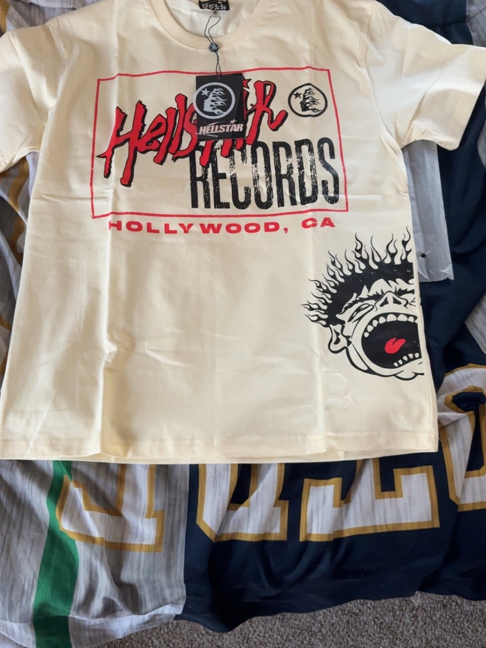Hellstar Records Graphic Tee - Cream Men’s Shirt